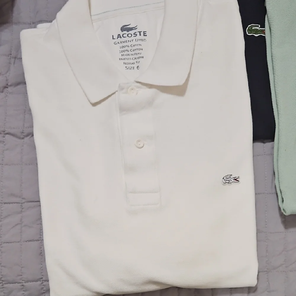 Set Of 7 Lacoste Polo Shirt Set - Red, Blue, Green - Picture 3 of 6
